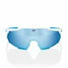 10SORA37 RACETRAP 3.0 - Movistar Team White - HiPER Blue Multilayer Mirror