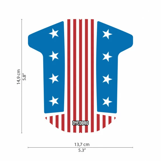 DYSTGBAF Sticker Garde-boue - AMERICAN FLAG (SUR COMMANDE)